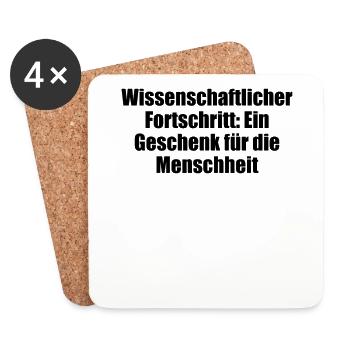 Wissenschaft - Wissenschaftlicher Fortschritt: - Untersetzer (4er-Set) - Weiß - Vorne