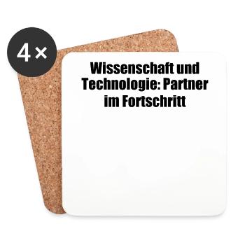 Wissenschaft - Wissenschaft und Technologie: - Untersetzer (4er-Set) - Weiß - Vorne