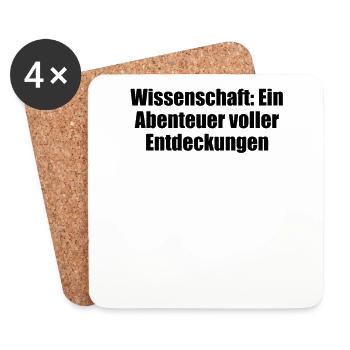 Wissenschaft - Wissenschaft: Ein Abenteuer voller - Untersetzer (4er-Set) - Weiß - Vorne
