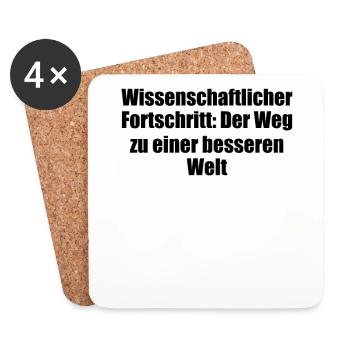 Wissenschaft - Wissenschaftlicher Fortschritt: - Untersetzer (4er-Set) - Weiß - Vorne