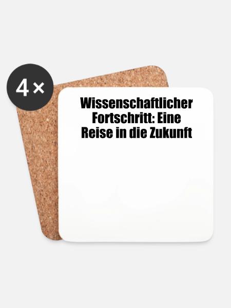 Wissenschaft - Wissenschaftlicher Fortschritt: - Untersetzer (4er-Set) - Weiß
