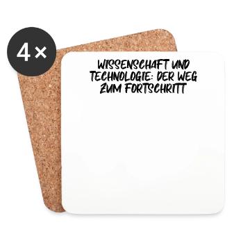 Wissenschaft - Wissenschaft und Technologie: Der - Untersetzer (4er-Set) - Weiß - Vorne