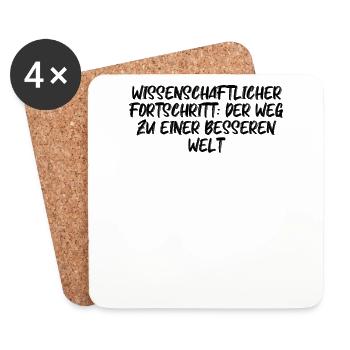 Wissenschaft - Wissenschaftlicher Fortschritt: - Untersetzer (4er-Set) - Weiß - Vorne
