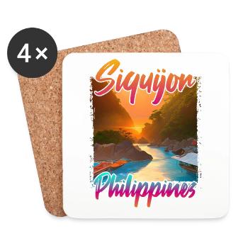Siquijor Sonnenuntergang - Untersetzer (4er-Set) - Weiß - Vorne