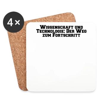 Wissenschaft - Wissenschaft und Technologie: Der - Untersetzer (4er-Set) - Weiß - Vorne