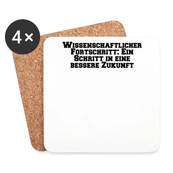 Wissenschaft - Wissenschaftlicher Fortschritt: - Untersetzer (4er-Set) - Weiß - Vorne