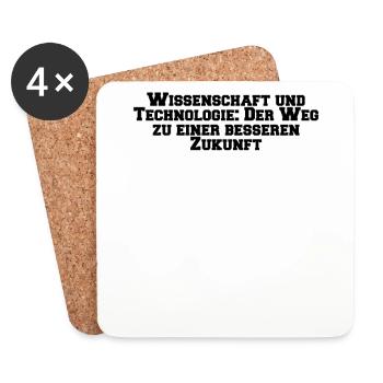 Wissenschaft - Wissenschaft und Technologie: Der - Untersetzer (4er-Set) - Weiß - Vorne