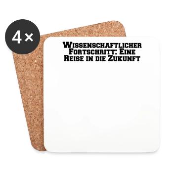 Wissenschaft - Wissenschaftlicher Fortschritt: - Untersetzer (4er-Set) - Weiß - Vorne