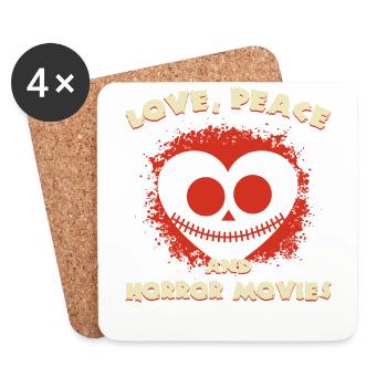 Festival du film d’horreur zombie + Halloween - Dessous de verre (lot de 4) - blanc - Devant