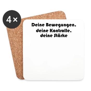 Pilates - Deine Bewegungen, deine Kontrolle, - Untersetzer (4er-Set) - Weiß - Vorne