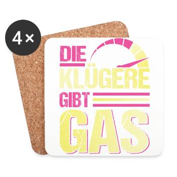 Auto Tuner Girl, Mécanicien automobile de course, Femme - Dessous de verre (lot de 4) - blanc - Devant