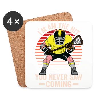 Lacrosse LAX Club Team Players Coaches Fans Coach - Coasters (set of 4) - white - Front