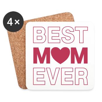 Best Mom Ever - Untersetzer (4er-Set) - Weiß - Vorne