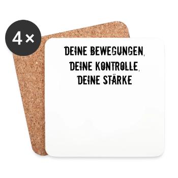 Pilates - Deine Bewegungen, deine Kontrolle, - Untersetzer (4er-Set) - Weiß - Vorne