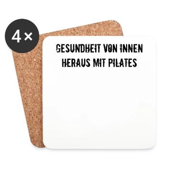 Pilates - Gesundheit von innen heraus mit Pilates - Untersetzer (4er-Set) - Weiß - Vorne