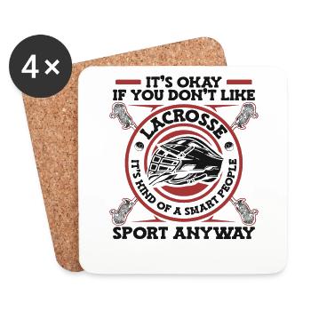 La crosse est une sorte de sport de personnes intelligentes - Dessous de verre (lot de 4) - blanc - Devant