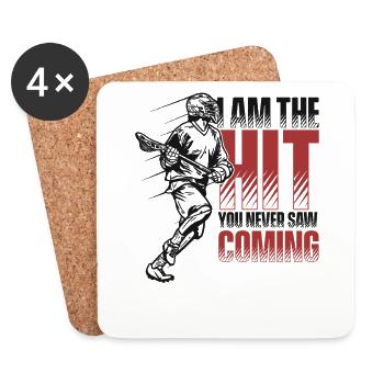 I'm The Hit You Never Saw Coming Polocrosse - Untersetzer (4er-Set) - Weiß - Vorne