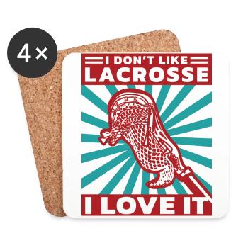 Lacrosse LAX Club Team Spieler Trainer Fans Coach - Untersetzer (4er-Set) - Weiß - Vorne