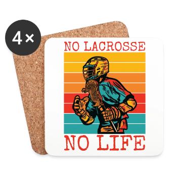 Lacrosse LAX Club Team Players Coaches Fans Coach - Coasters (set of 4) - white - Front