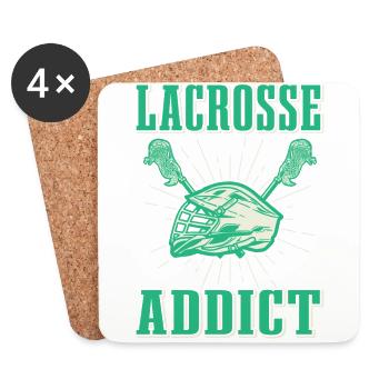 Lacrosse LAX Club Team Players Coaches Fans Coach - Coasters (set of 4) - white - Front