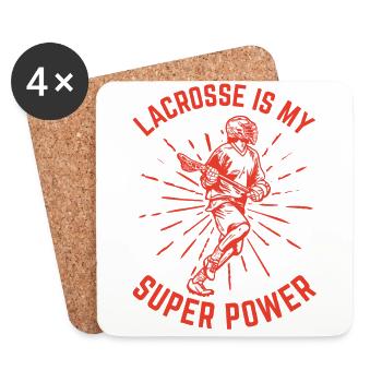 Lacrosse LAX Club Team Players Coaches Fans Coach - Coasters (set of 4) - white - Front