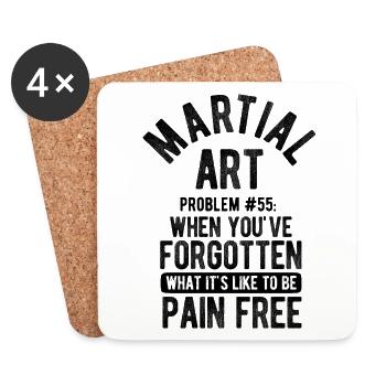 Mixed Martial Arts MMA - Untersetzer (4er-Set) - Weiß - Vorne