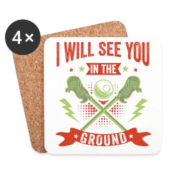 Lacrosse LAX Club Team Players Coaches Fans Coach - Coasters (set of 4) - white - Front