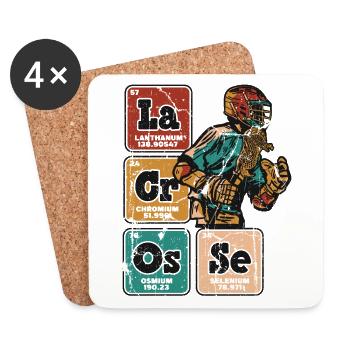 Lacrosse Periodic Table Of Elements Lax Spieler - Untersetzer (4er-Set) - Weiß - Vorne