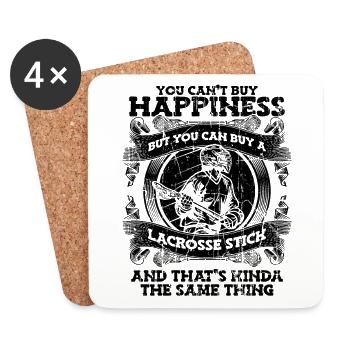 Vous ne pouvez pas acheter le bonheur, mais vous pouvez acheter un - Dessous de verre (lot de 4) - blanc - Devant