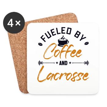 Fueled by Coffee and Lacrosse Intercrosse Trainer - Untersetzer (4er-Set) - Weiß - Vorne
