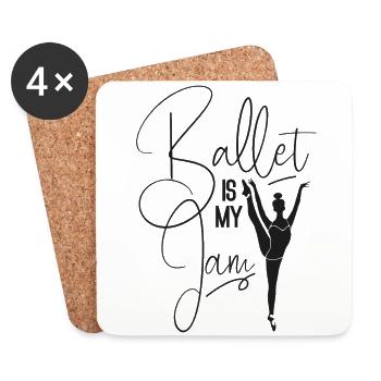 Ballet Dancer Dance Girl Ballerina - Untersetzer (4er-Set) - Weiß - Vorne