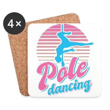 Pole Dance Dancer, Pole Dance, Pole Dancing - Dessous de verre (lot de 4) - blanc - Devant