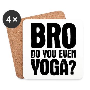Yogalehrer Spruch Für Yogi Yoga - Untersetzer (4er-Set) - Weiß - Vorne