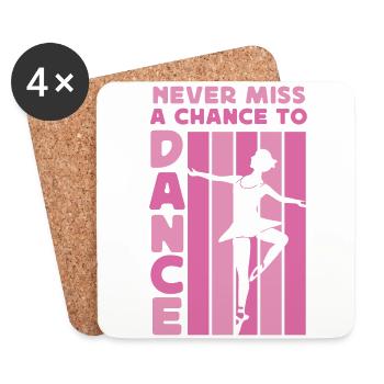 Ballet Dancer Dance Girl Ballerina - Coasters (set of 4) - white - Front