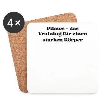 Pilates - Pilates - das Training für einen - Untersetzer (4er-Set) - Weiß - Vorne