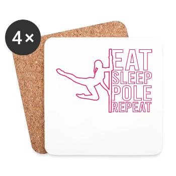 Pole Dance Dancer, Pole Dance, Pole Dancing - Dessous de verre (lot de 4) - blanc - Devant