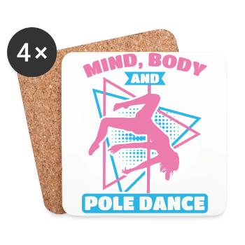 Pole Dance Dancer, Pole Dance, Pole Dancing - Dessous de verre (lot de 4) - blanc - Devant