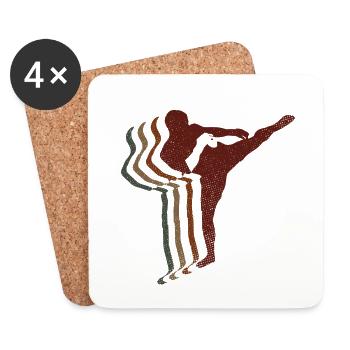 Mixed Martial Arts MMA - Untersetzer (4er-Set) - Weiß - Vorne