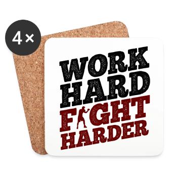 Boxsport Boxing - Untersetzer (4er-Set) - Weiß - Vorne