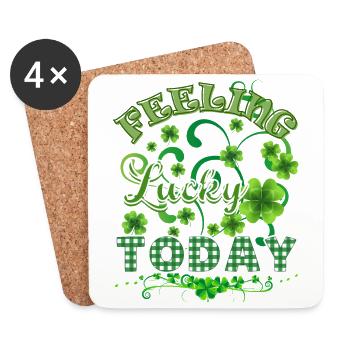 FEELING LUCKY TODAY - Coasters (set of 4) - white - Front