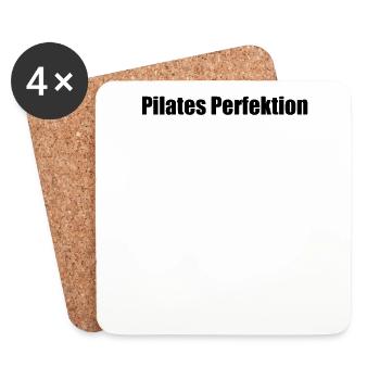 Pilates - Pilates Perfektion - Untersetzer (4er-Set) - Weiß - Vorne
