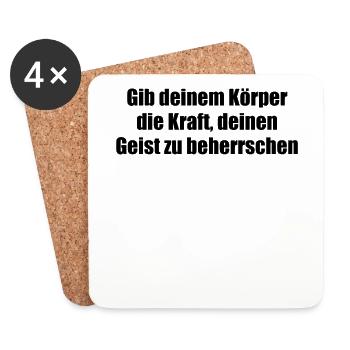 Pilates - Gib deinem Körper die Kraft, deinen - Untersetzer (4er-Set) - Weiß - Vorne