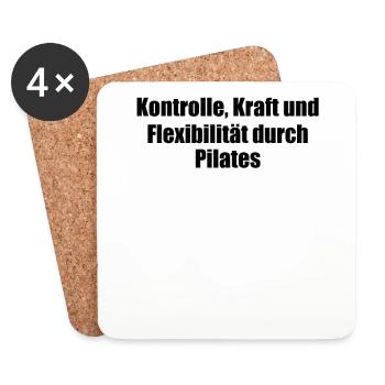 Pilates - Kontrolle, Kraft und Flexibilität durch - Untersetzer (4er-Set) - Weiß - Vorne