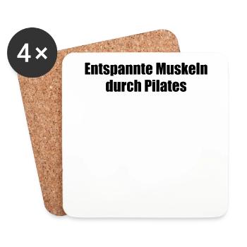 Pilates - Entspannte Muskeln durch Pilates - Untersetzer (4er-Set) - Weiß - Vorne