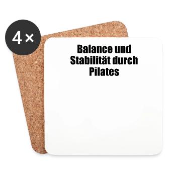 Pilates - Balance und Stabilität durch Pilates - Untersetzer (4er-Set) - Weiß - Vorne