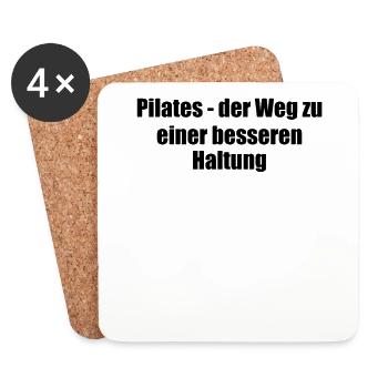 Pilates - Pilates - der Weg zu einer besseren - Untersetzer (4er-Set) - Weiß - Vorne