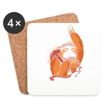 A.s.a.p. Wildlife as slowly as possible - Coasters (set of 4) - white - Front