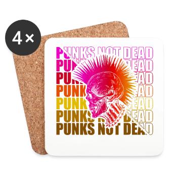 Punk Rock Pogo Anarchy Punks Punk Rocker Punk - Coasters (set of 4) - white - Front