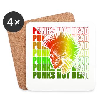 Punk Rock Pogo Anarchy Punks Punk Rocker Punk - Coasters (set of 4) - white - Front
