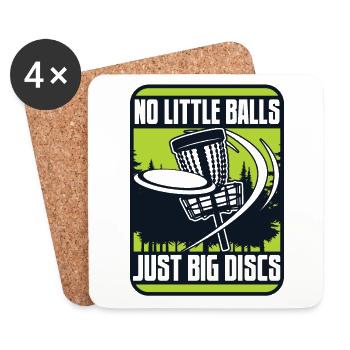 Pas de petites balles juste de gros disques Frisbee Golf - Dessous de verre (lot de 4) - blanc - Devant